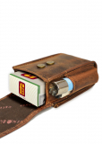 Vintage Zigaretten-Etui Leder, brown